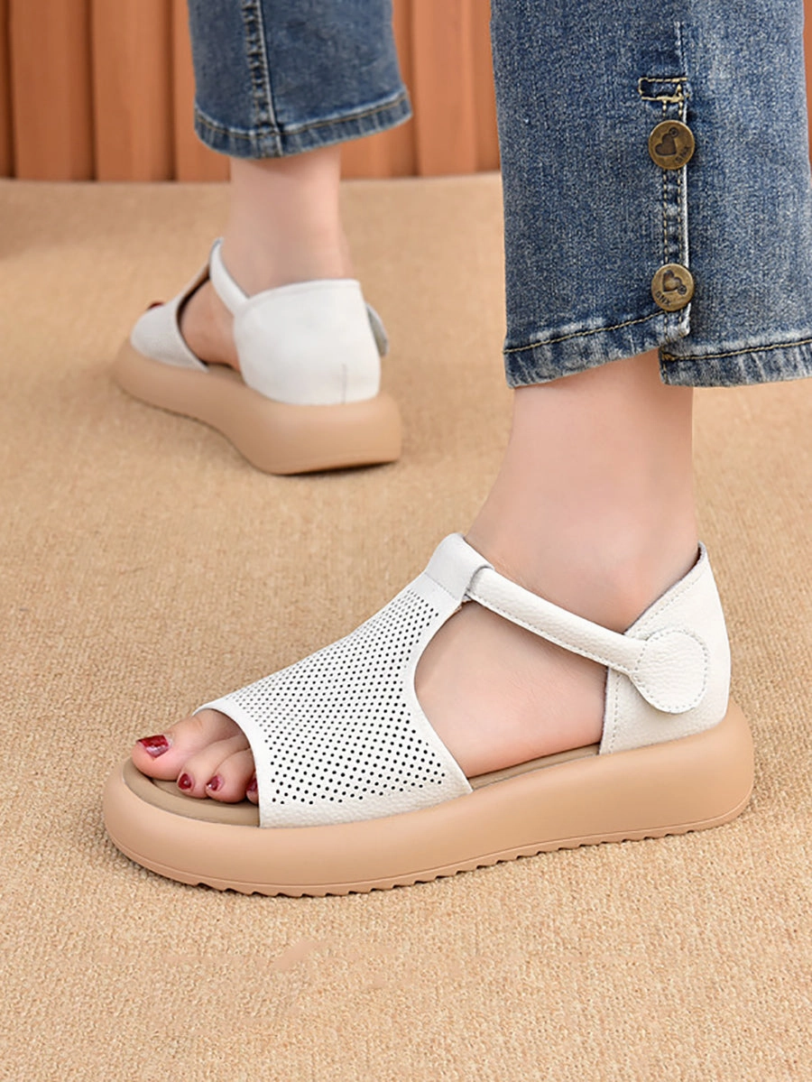 Summer Sandals Casual Leather Women Platfrom Clove Vs Shoes