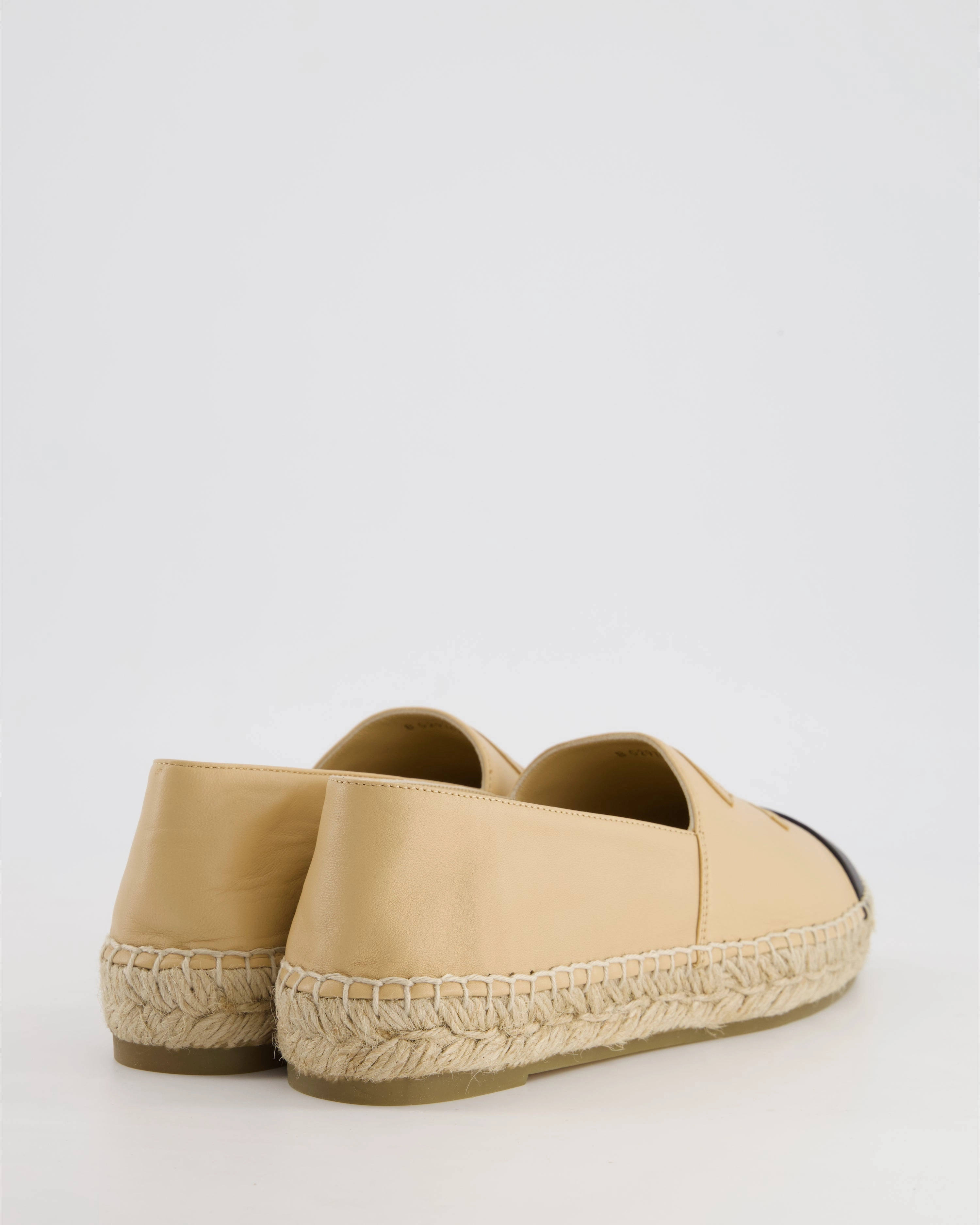 Anine Bing Espadrilles Chanel Beige & Black Leather Espadrilles Shoes Size EU 40 RRP 730