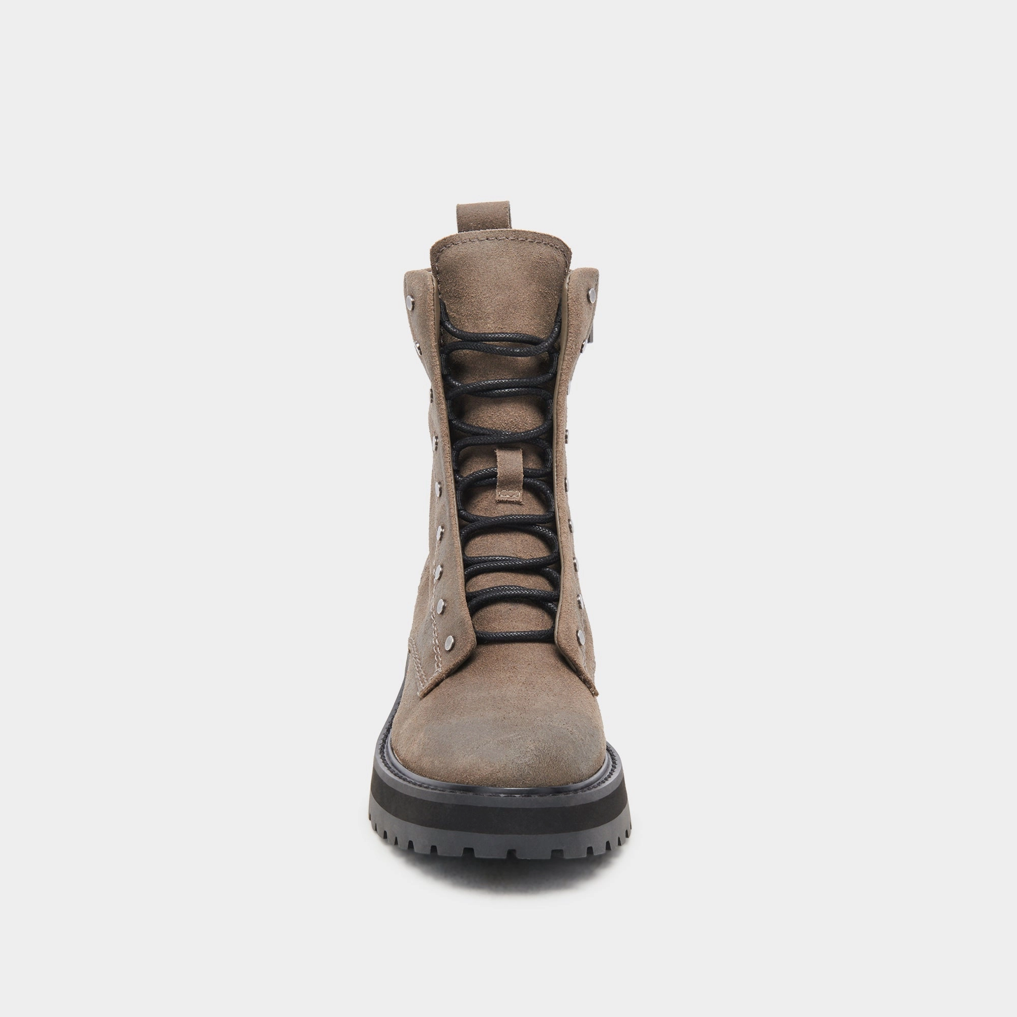 All Leather Combat Boots RANIER BOOTS SANDSTONE KNIT - re:vita