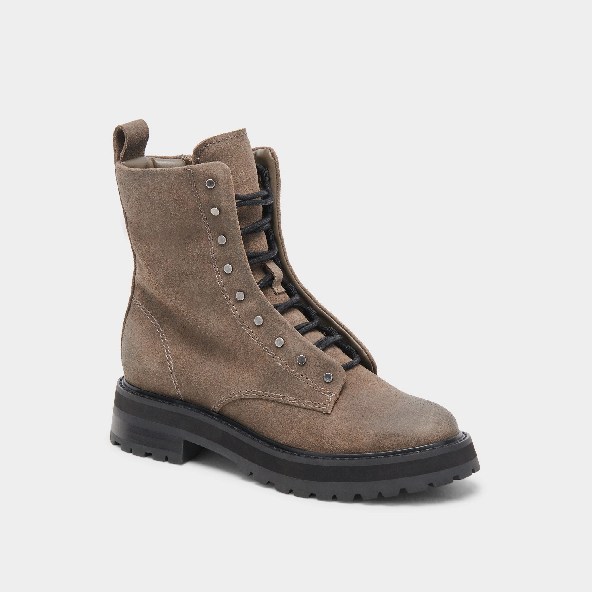 Nina Combat Boots RANIER BOOTS SANDSTONE KNIT - re:vita
