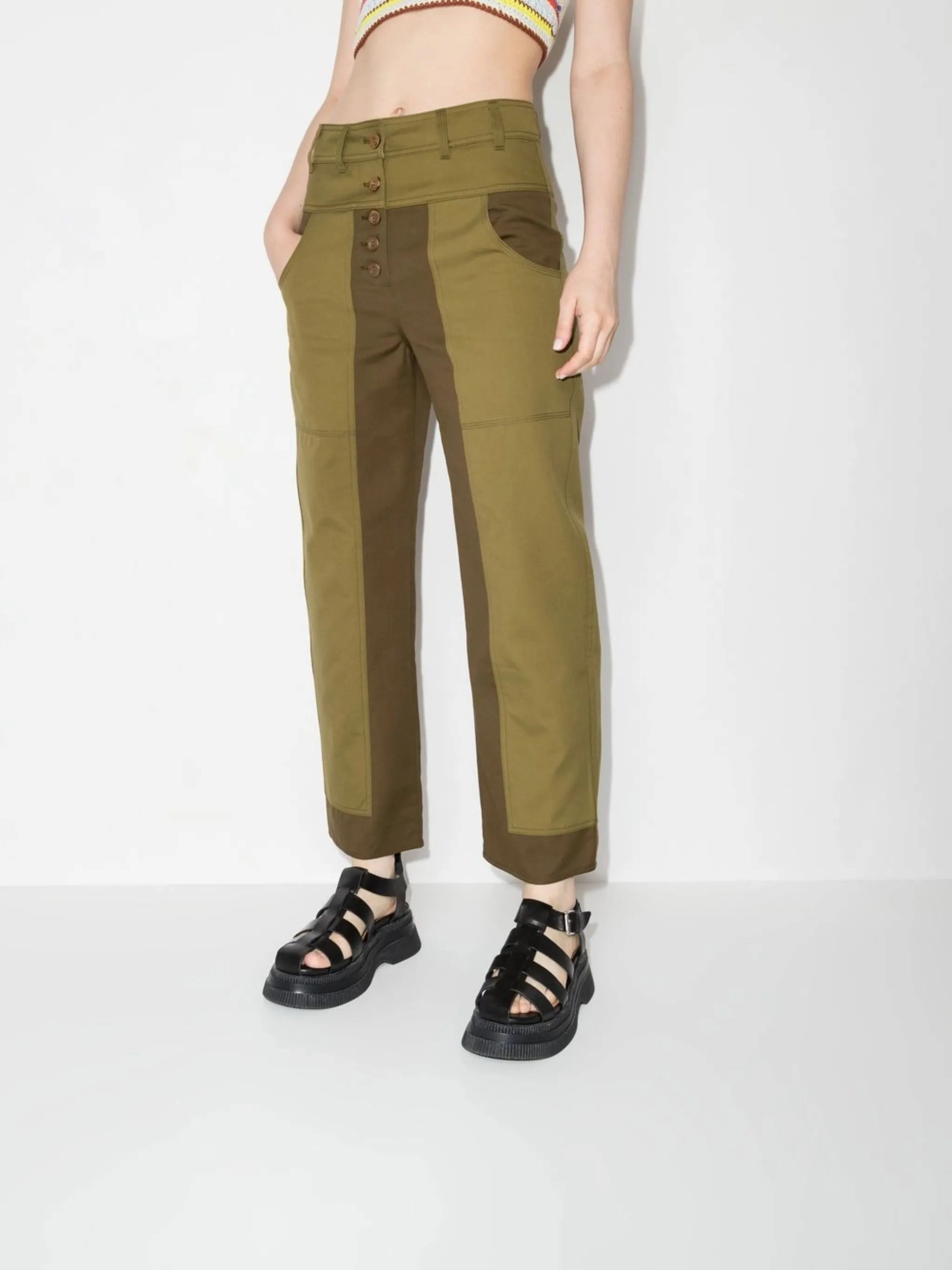 Creepers caged sandals Patent Leather Sandals