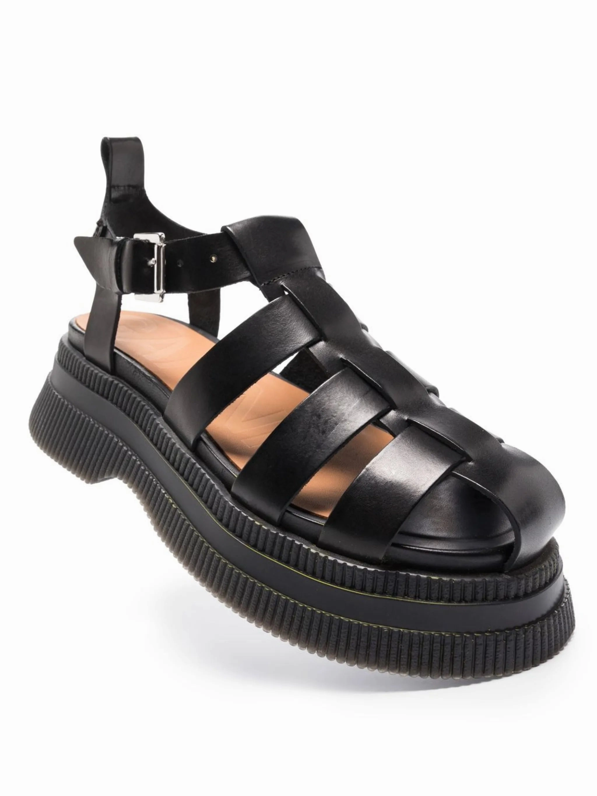 Thong Heeled Sandals Creepers caged sandals