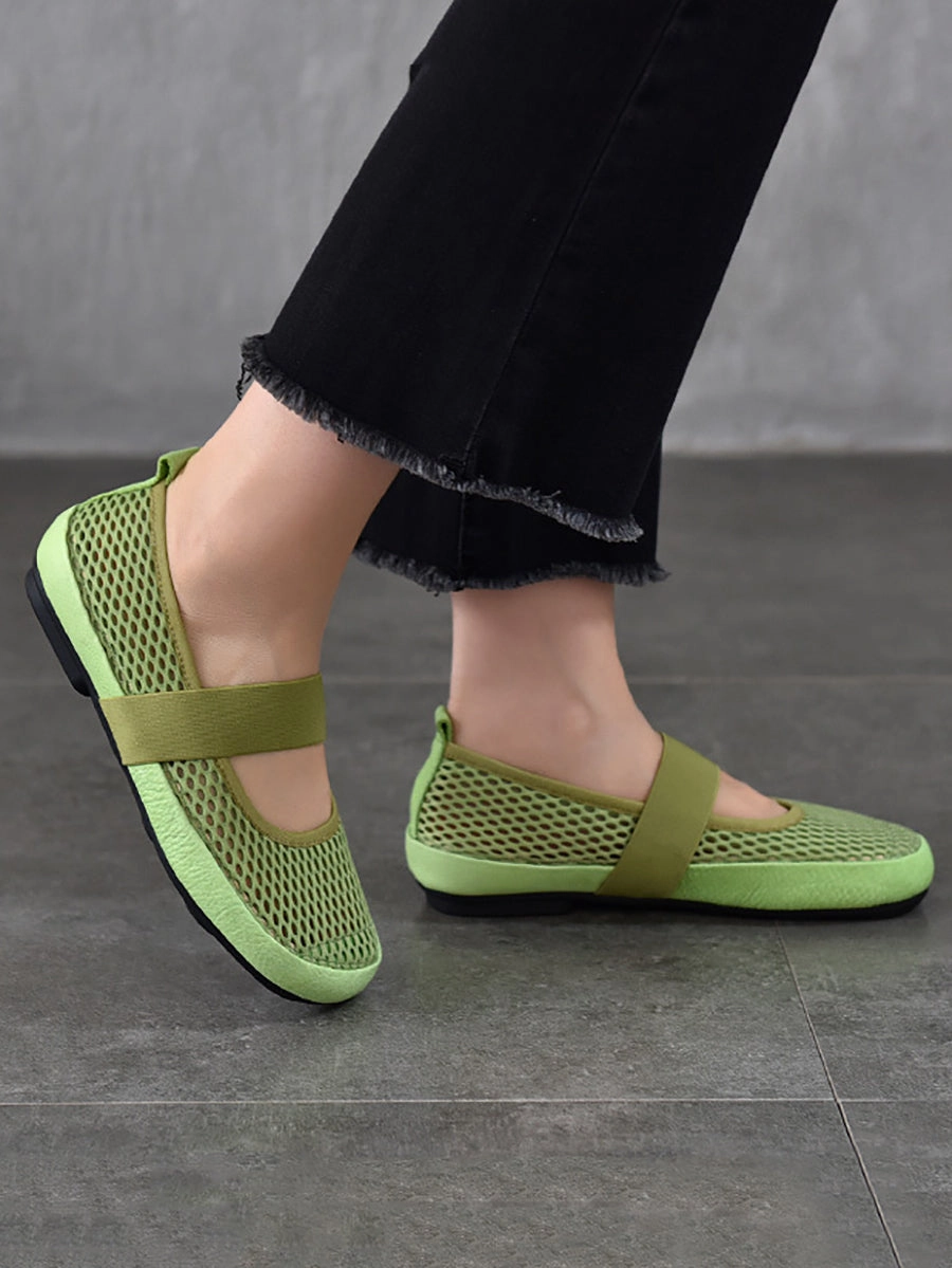 Low Heel Leather Summer Mesh Women Shoes Sneakers Shoes