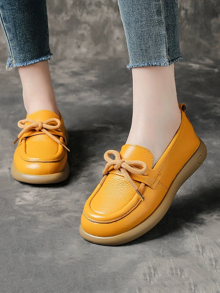 Tn Vintage Shoes Leather Women Soft Flat Genuine