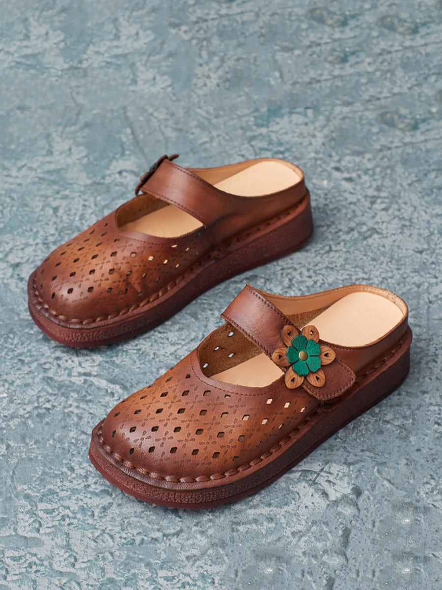 Shoes At Ross Dress For Less Women Summer Retro Leather Cutout Shoes ZZ1012