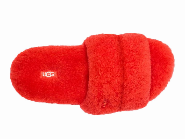 UGG Women's Cozetta Curly Red Bottega Knot Sandals