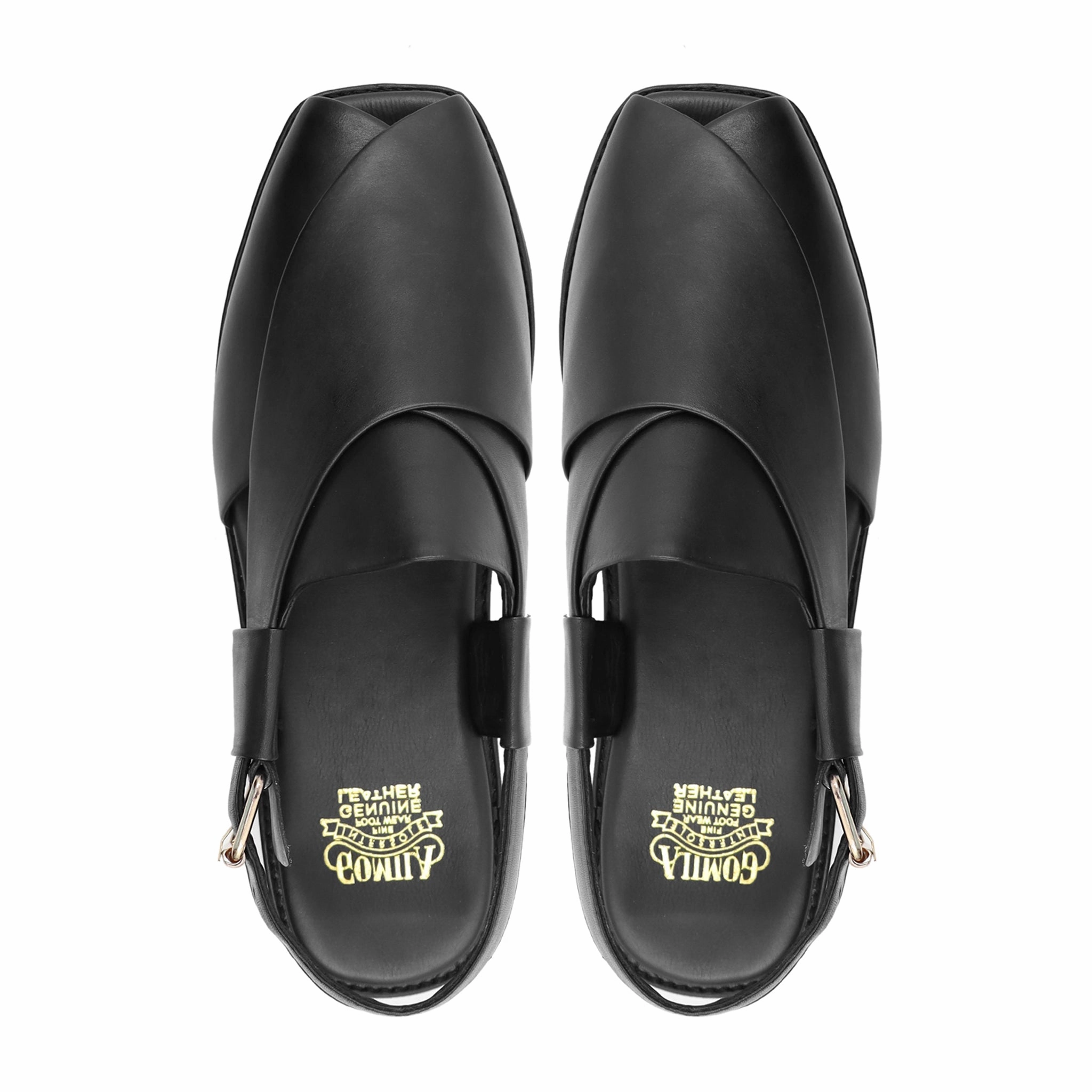 Kalambo - Men's Black Calf Leather Sandal Under Armour Ignite Slide Sandals