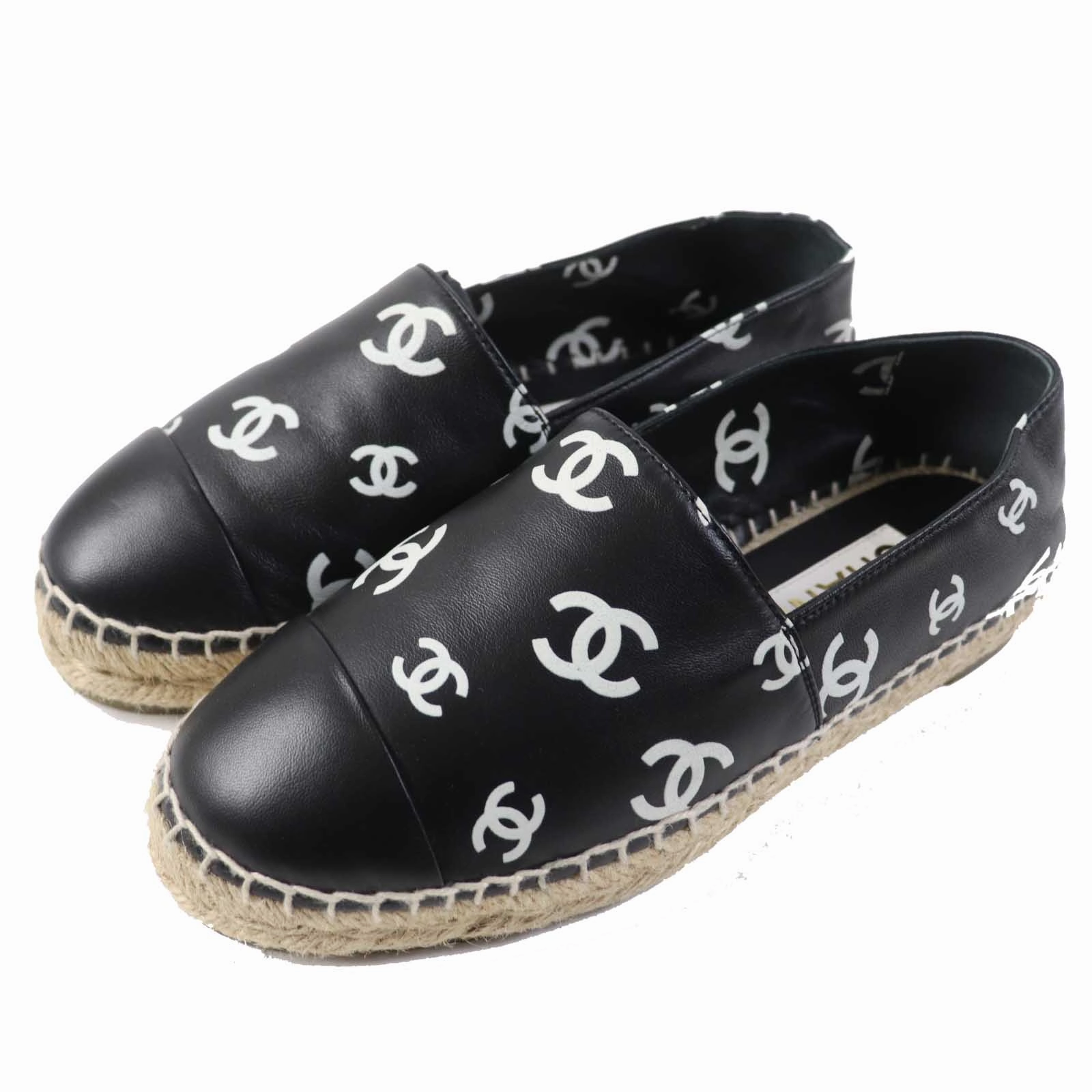 Chanel COCO Espadrilles Slip-ons Leather Shoes Saint Laurent Embroidered Espadrilles In Canvas