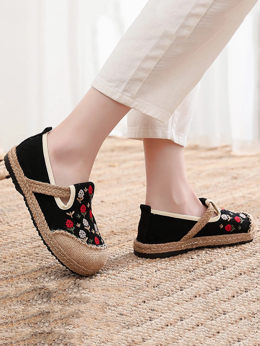 Women Summer Artsy Embroidery Linen Cotton Shoes BN1034 Best Way To Clean Shoes