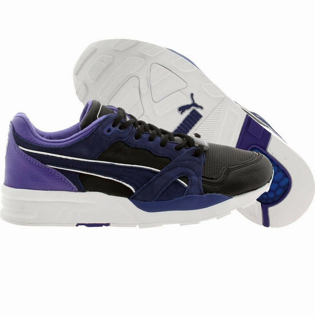 Women Trinomic XT1 Plus Leather Perf Blue Limoges Puma Darter Pro Shoes