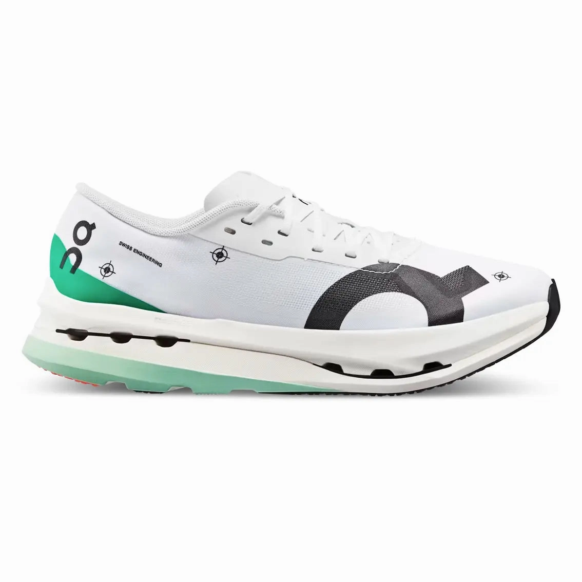 Womens On Running Cloudboom Echo 3 - Undyed White / Mint Running Shoes For Cushioning