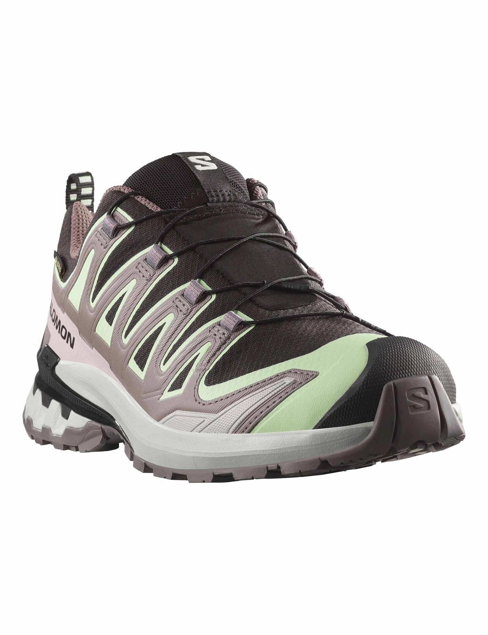 Barefoot Trail Running Shoe XA Pro 3D V9 Gore-Tex - Black/Patina Green/Grey Violet