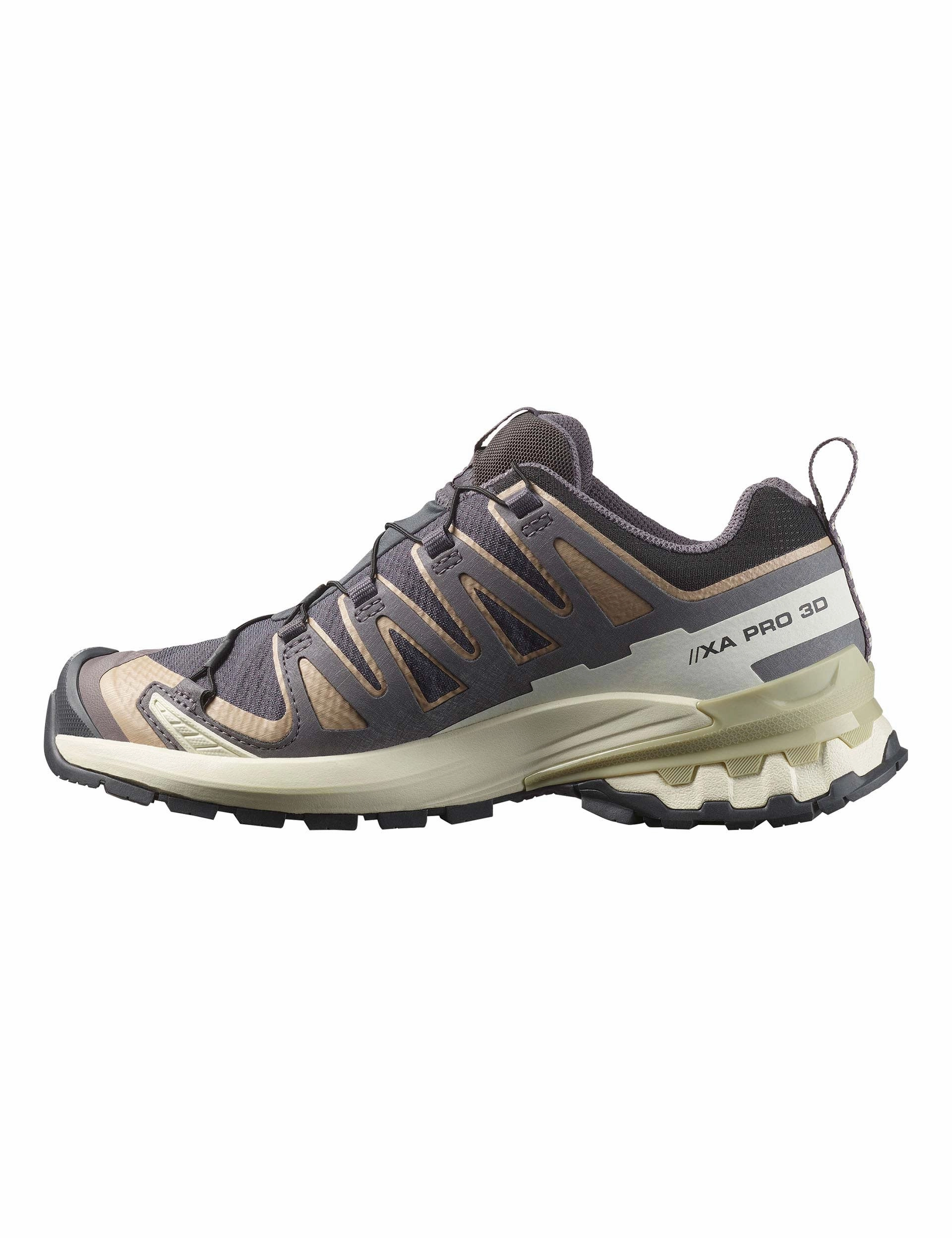 XA Pro 3D V9 Gore-Tex - Nine Iron/Oxford Tan/Alfalfa Trail Shoes With Spikes
