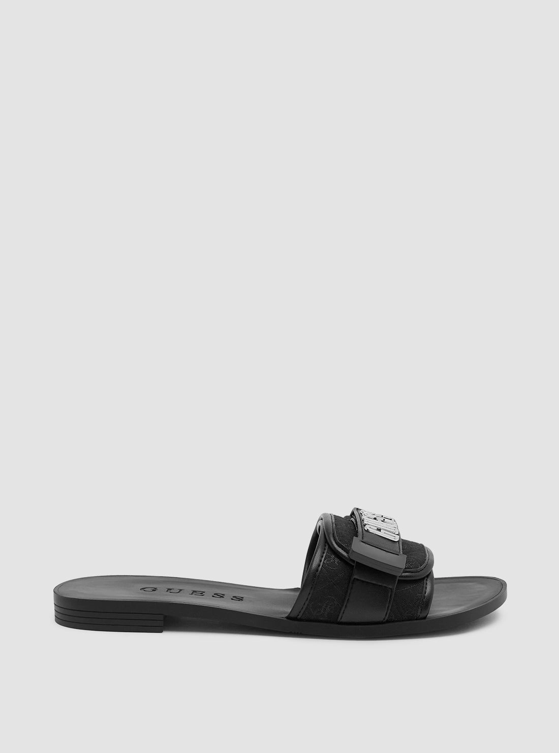 Black Elyze Slide Sandals Criss Cross Sandals