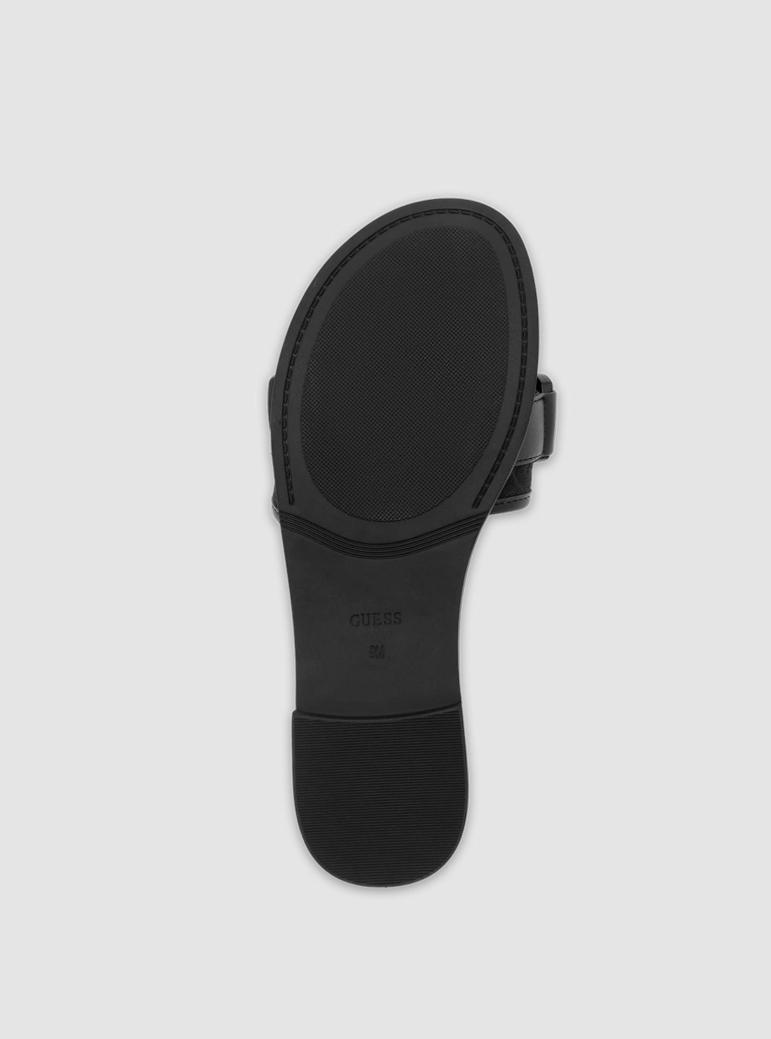 Black Elyze Slide Sandals Double Strap Platform Sandals